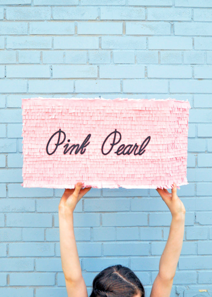 DIY Pink Pearl Eraser Back-to-School Pinata