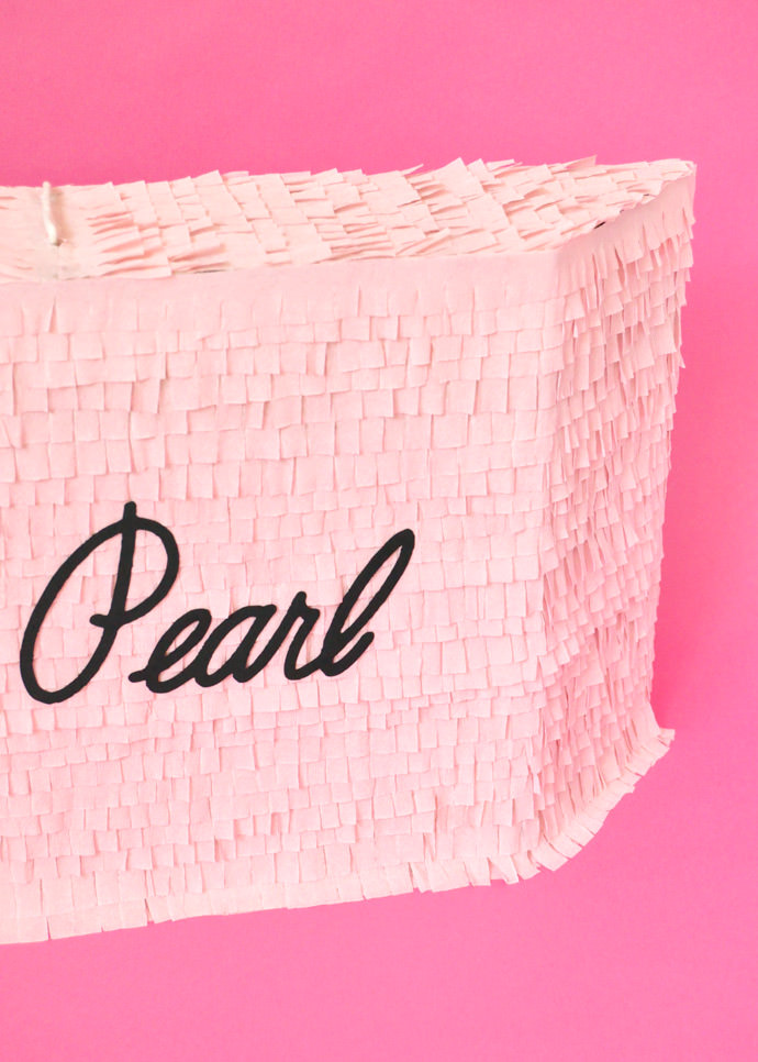 DIY Pink Pearl Eraser Back-to-School Pinata