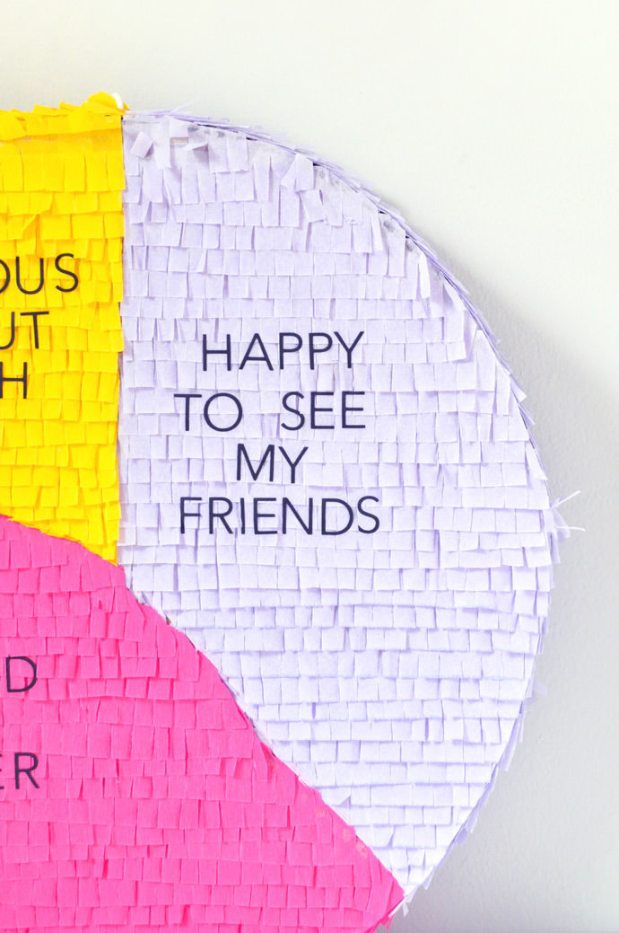 DIY Pie Chart Back-to-School Pinata