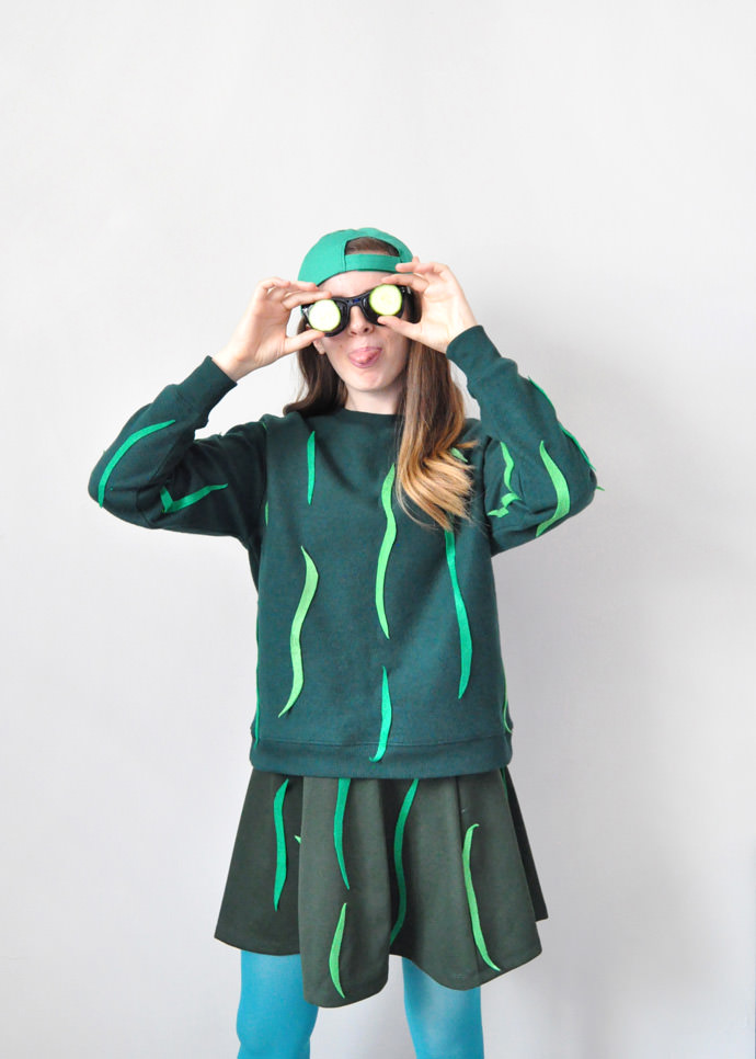 DIY Cool Cucumber Halloween Costume