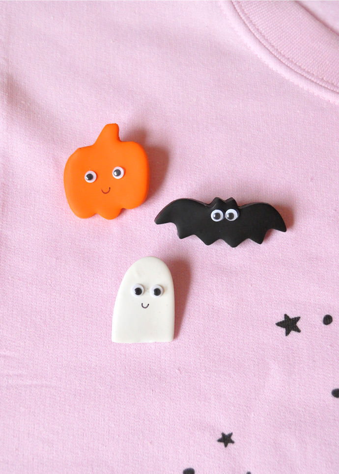 DIY Clay Halloween Pins