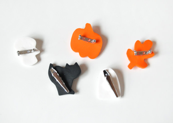 DIY Clay Halloween Pins