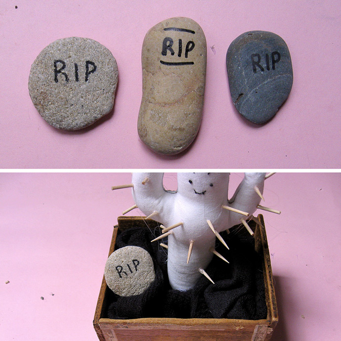 DIY Halloween Ghost Cactus