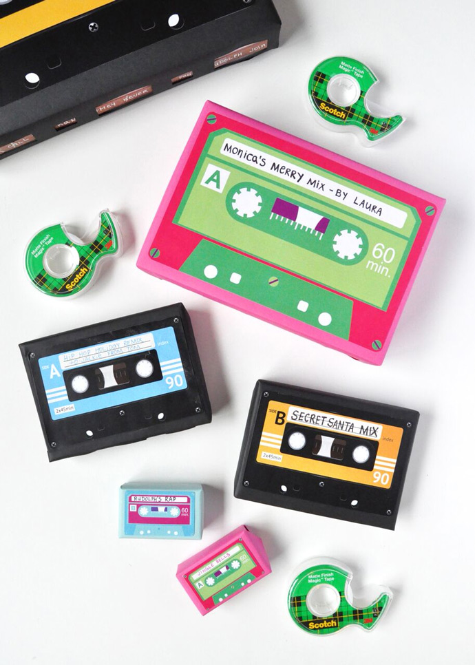 DIY Cassette Tape Gift Wrap