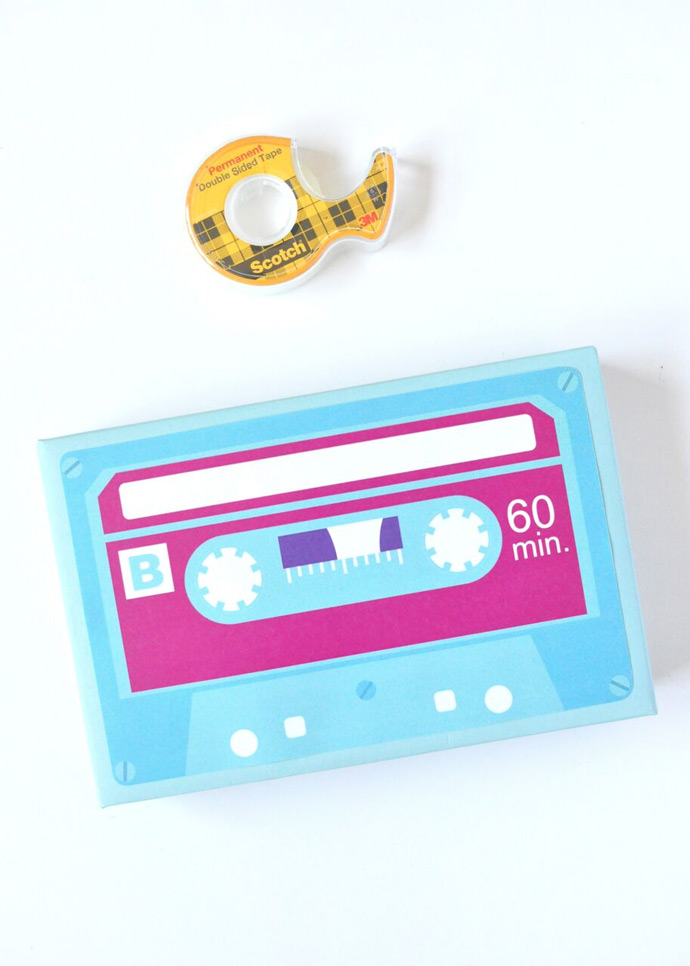 DIY Cassette Tape Gift Wrap