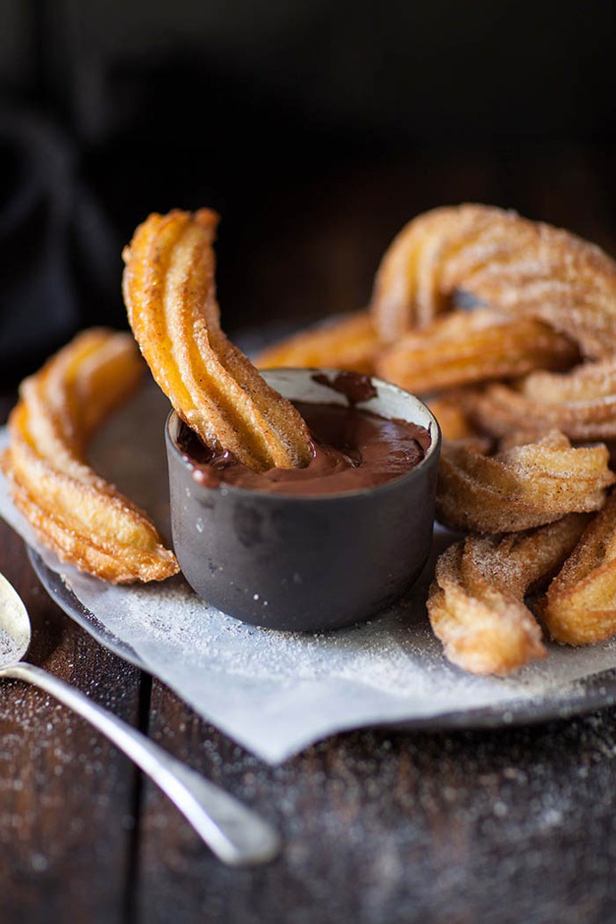 Homemade Churros with Chocolate and Espresso Sauce Recipe