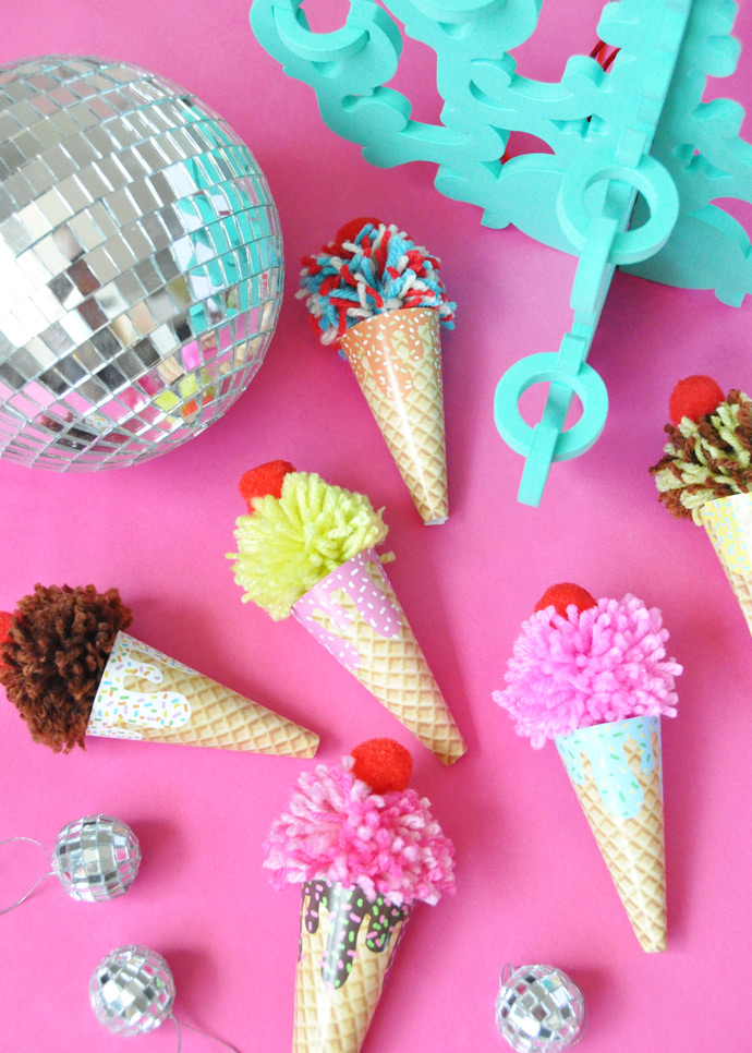 DIY Ice Cream Chandelier