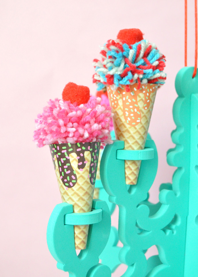 DIY Ice Cream Chandelier