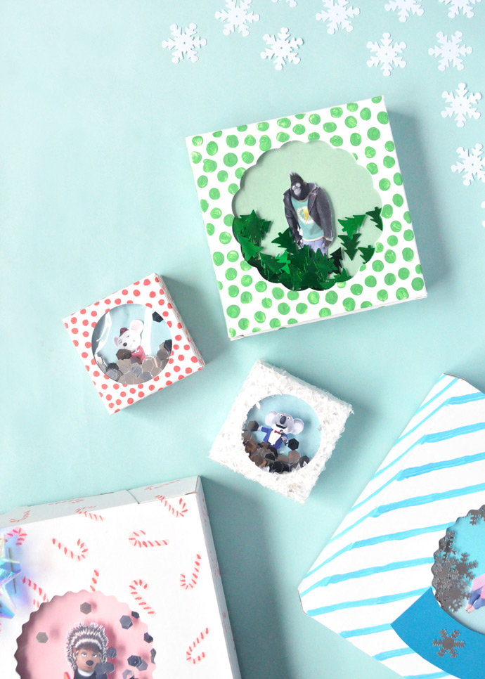 DIY Snow Globe Gift Boxes