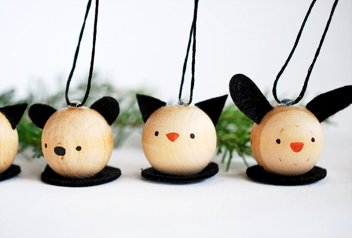 DIY Wooden Animal Ornaments