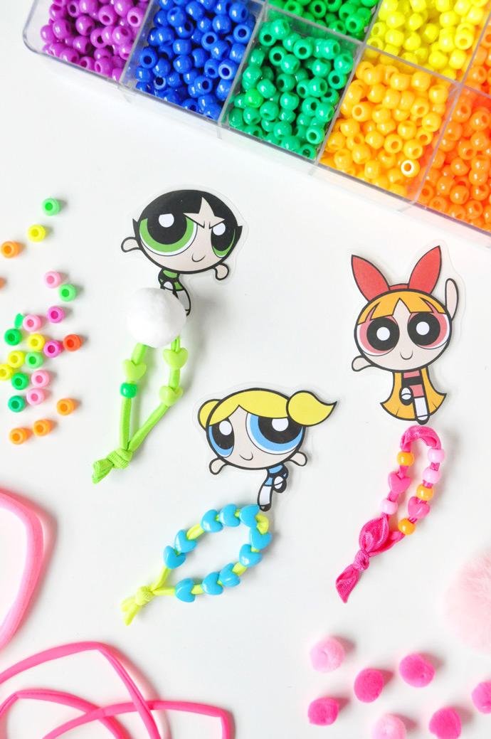 DIY Powerpuff Girls Hair Ties