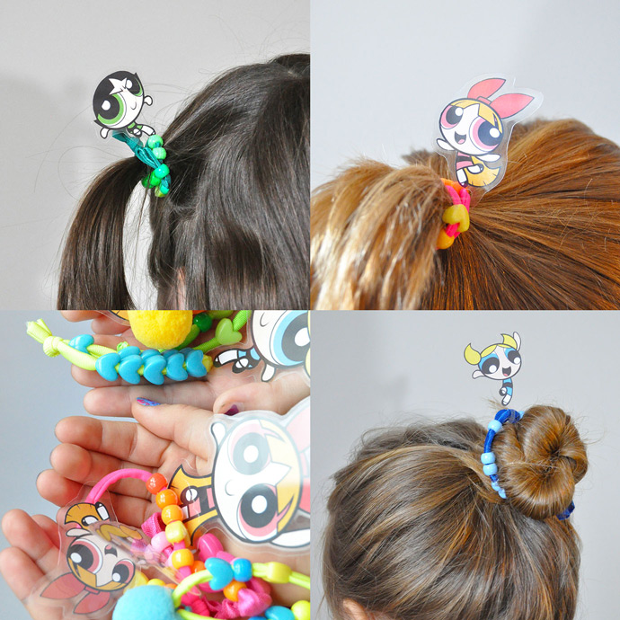 DIY Powerpuff Girls Hair Ties