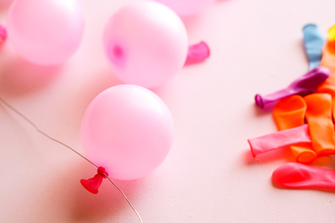 DIY Rainbow Balloon Cake Topper