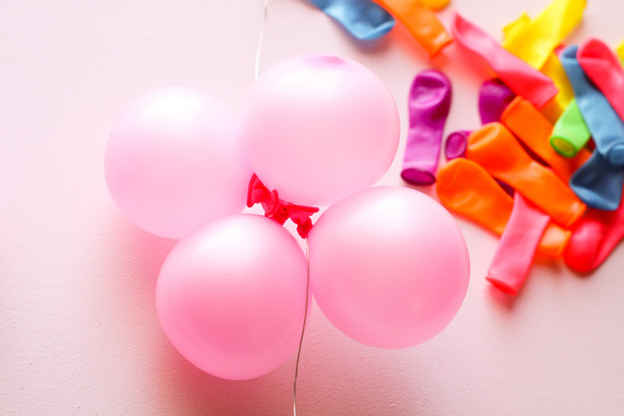 DIY Rainbow Balloon Cake Topper