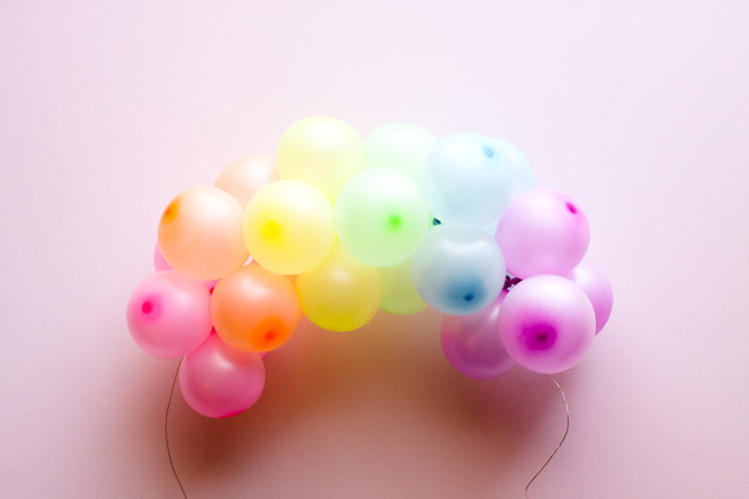 DIY Rainbow Balloon Cake Topper