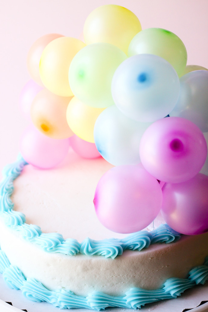 DIY Rainbow Balloon Cake Topper