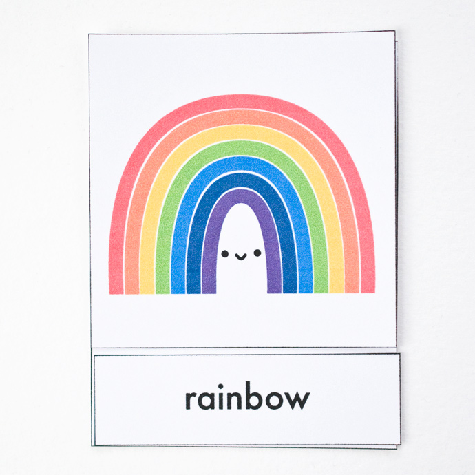 Printable Rainbow Color Matching Cards