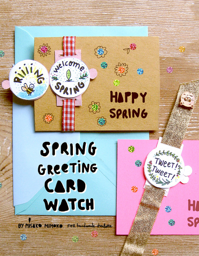 DIY Greeting Card Watches for Spring