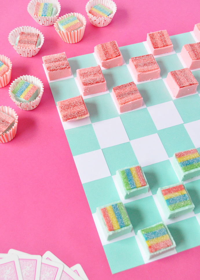 Rainbow Fudge Checkers