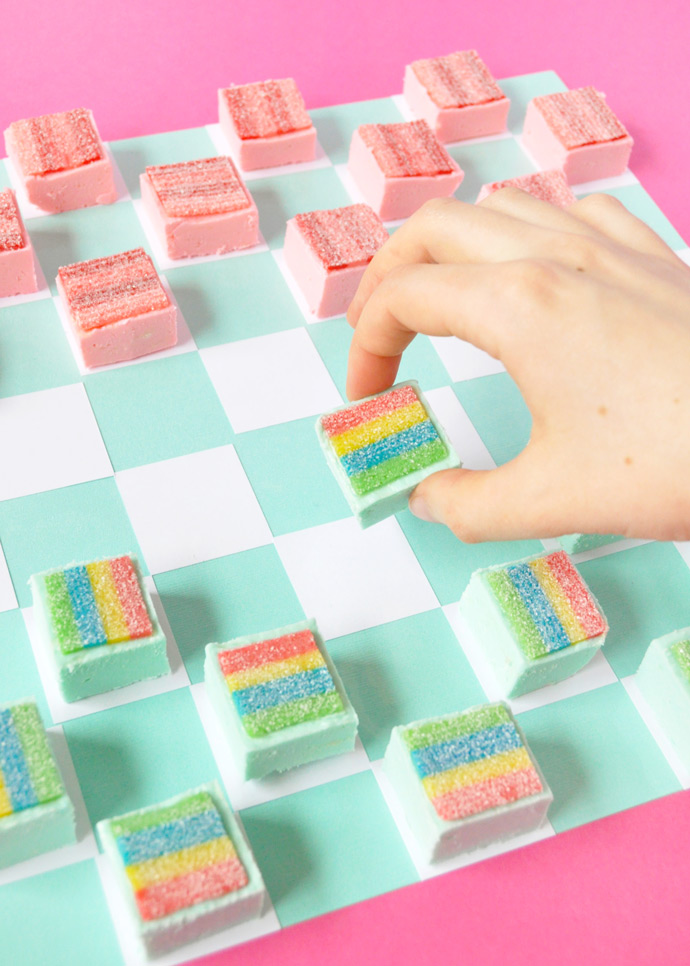 Rainbow Fudge Checkers