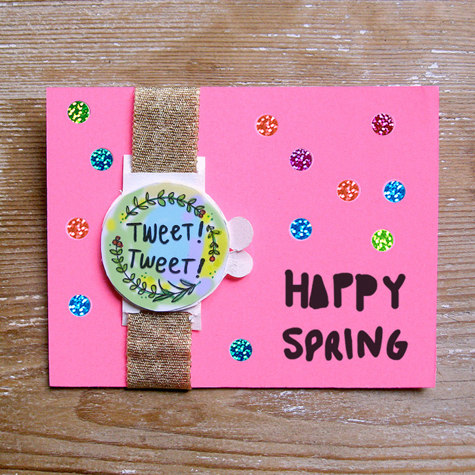 DIY Greeting Card Watches for Spring