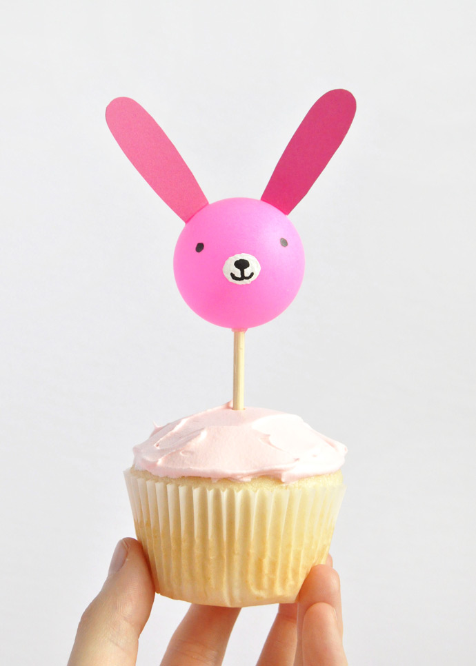 Ping Pong Bunny Cupcake Toppers