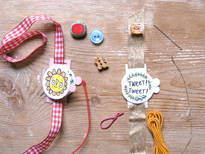 DIY Greeting Card Watches for Spring