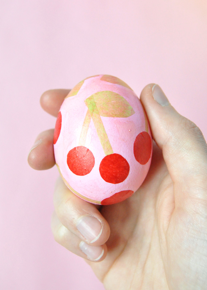 Decoupage Fruit Easter Eggs