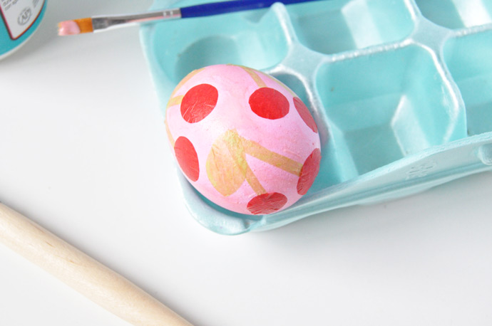 Decoupage Fruit Easter Eggs