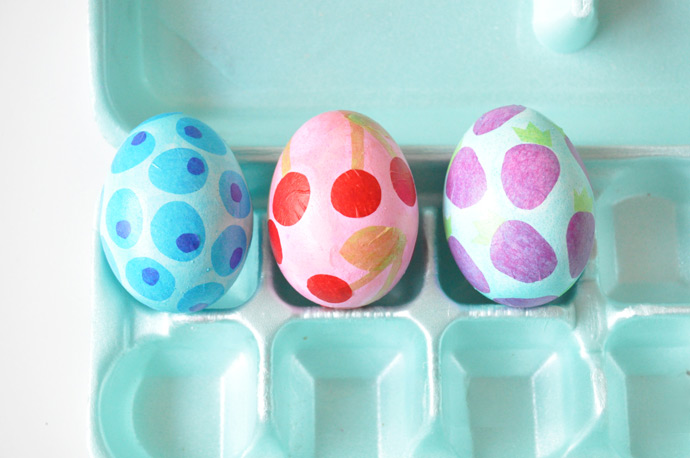 Decoupage Fruit Easter Eggs