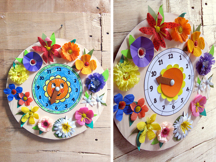 DIY Floral Toy Clock