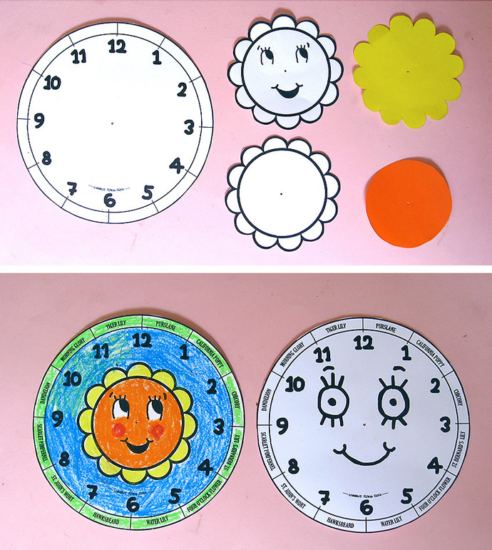 DIY Floral Toy Clock