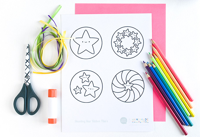 Printable Shooting Star Ribbon Flier