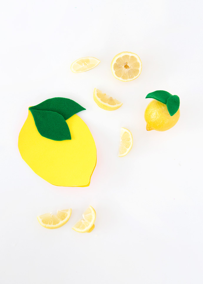 DIY Felt Lemon Notebook