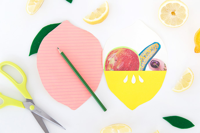 DIY Felt Lemon Notebook