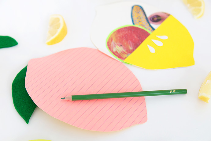 DIY Felt Lemon Notebook