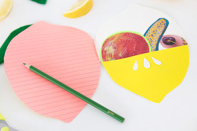 DIY Felt Lemon Notebook