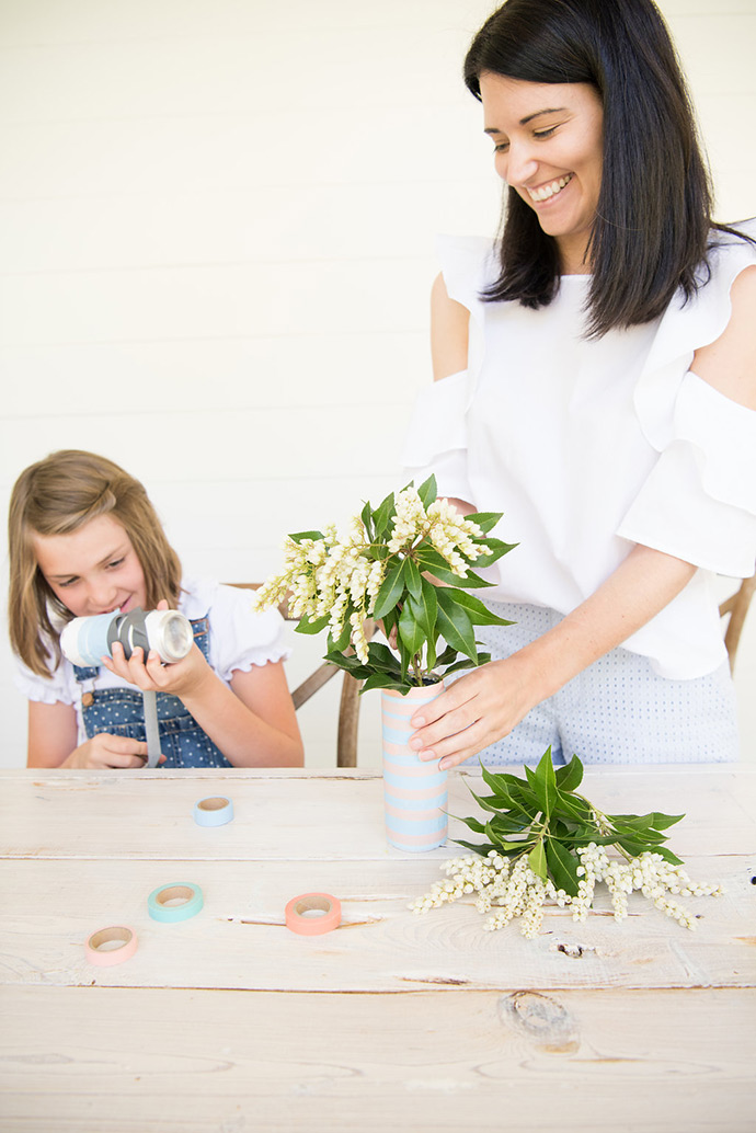 DIY Recycled Can Vases