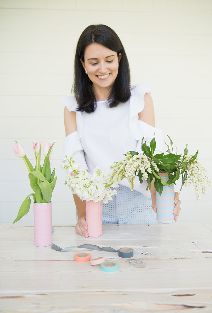 DIY Recycled Can Vases