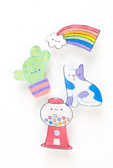 Kawaii Shrink Plastic Badges