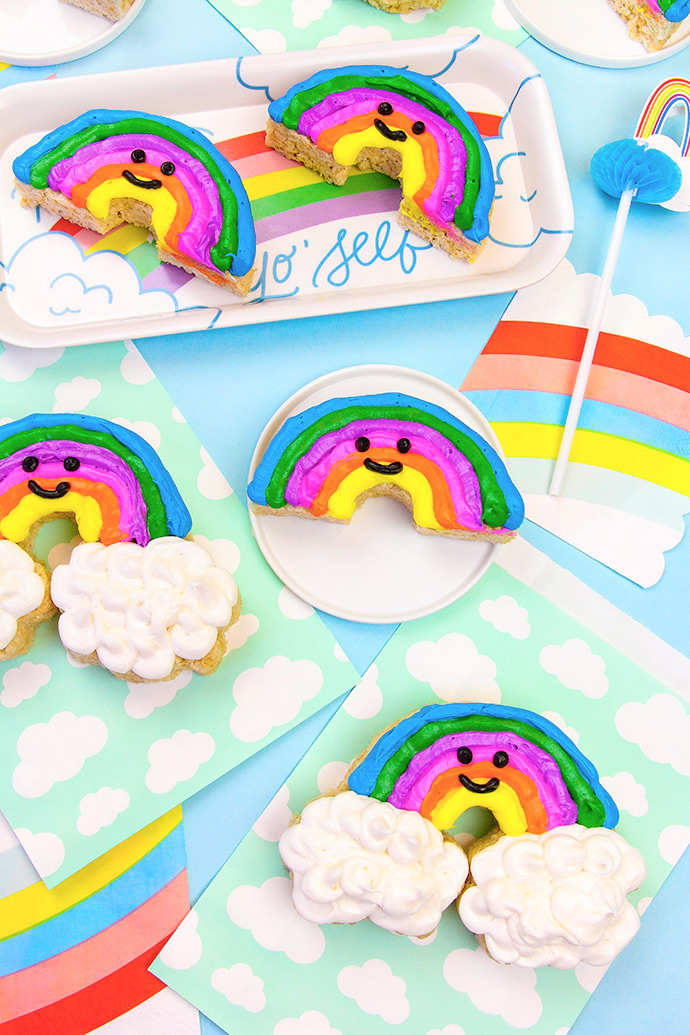 DIY Happy Rainbow Rice Krispie Treats