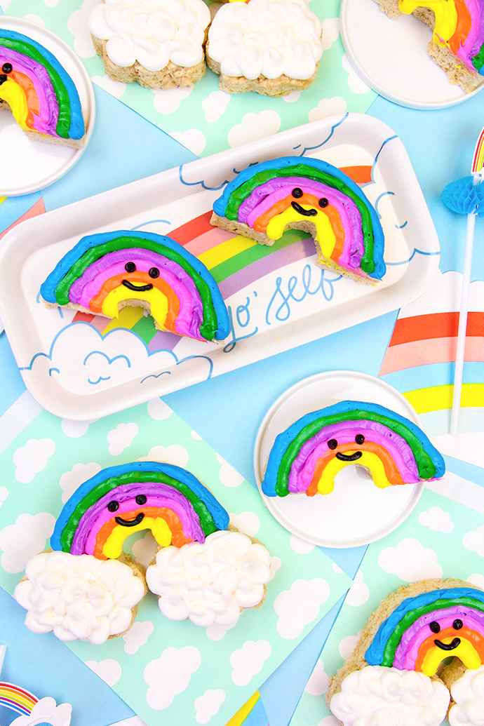 DIY Happy Rainbow Rice Krispie Treats