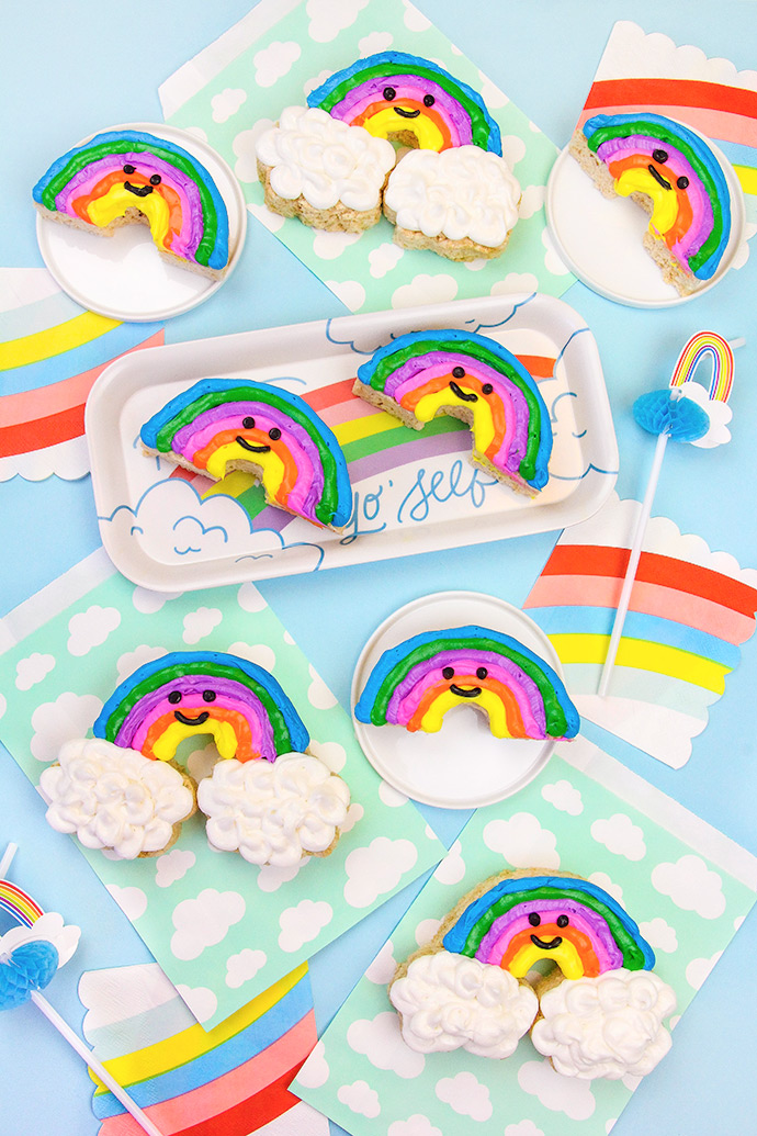 DIY Happy Rainbow Rice Krispie Treats