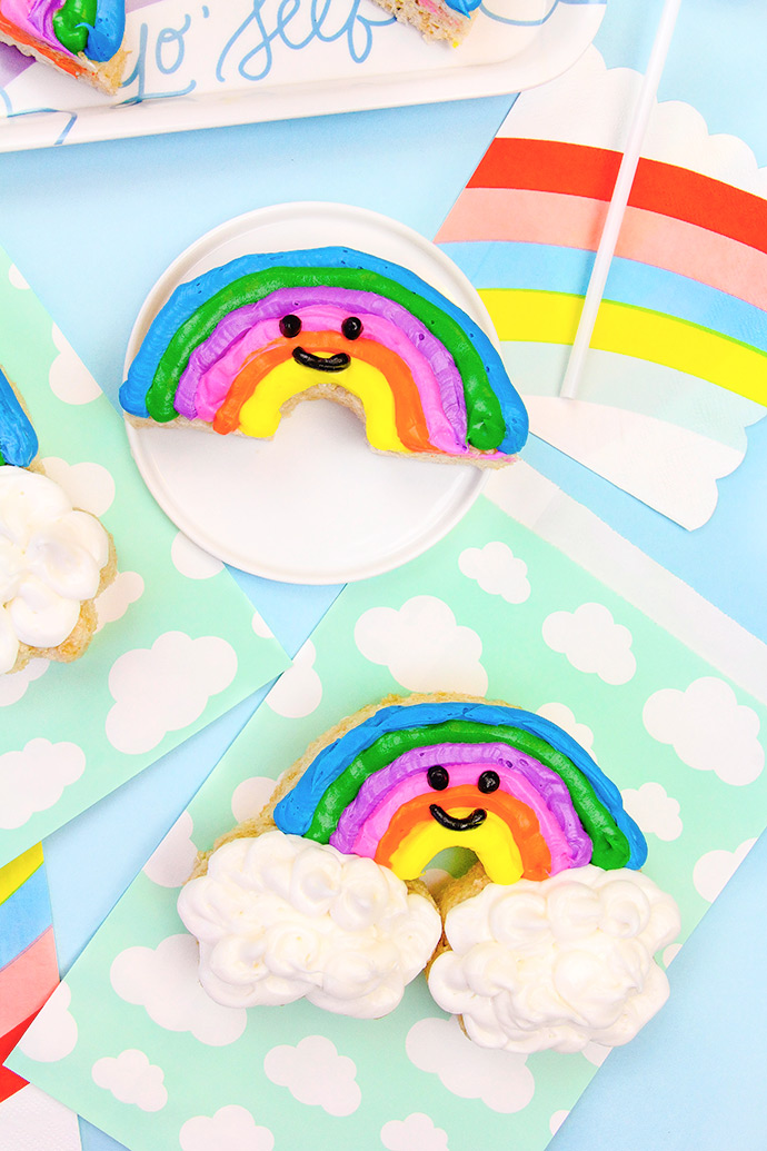 DIY Happy Rainbow Rice Krispie Treats