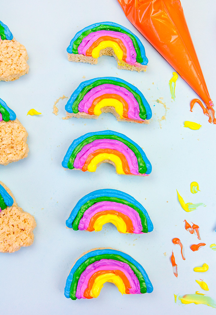 DIY Happy Rainbow Rice Krispie Treats