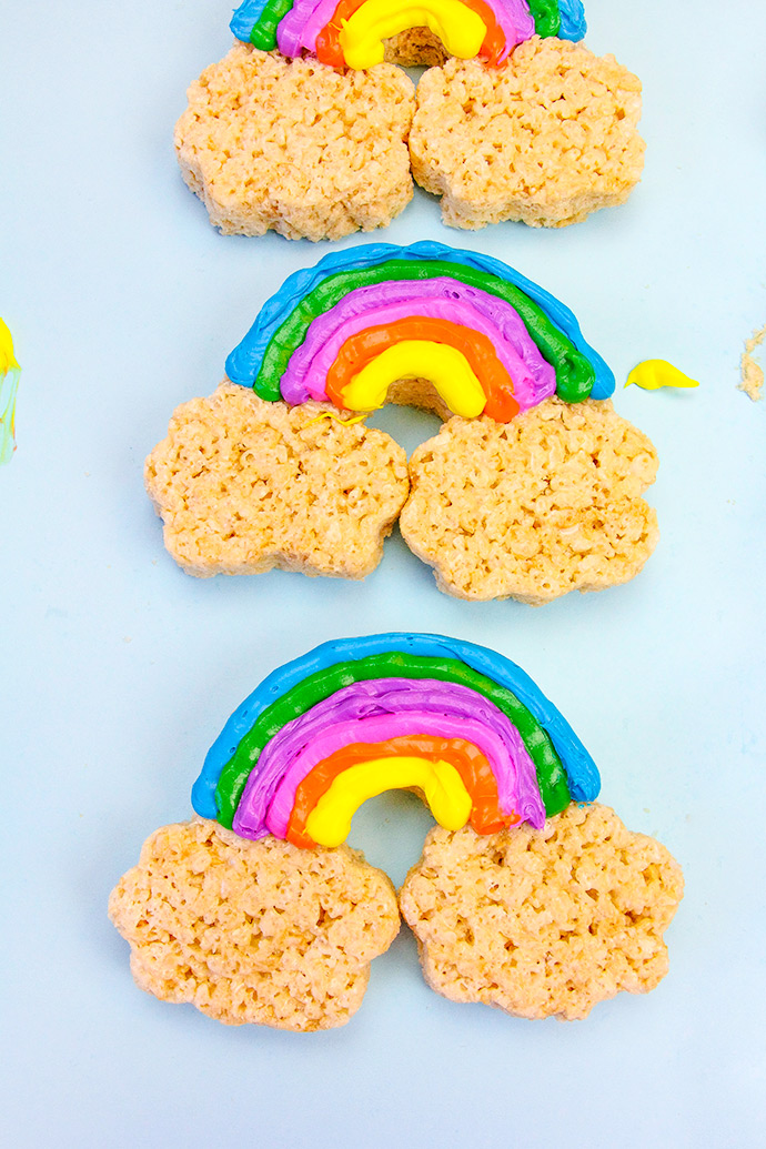 DIY Happy Rainbow Rice Krispie Treats