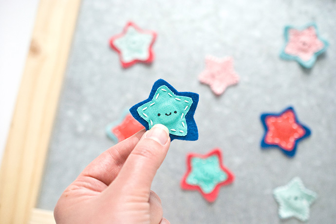 Smiling Star Felt Magnets