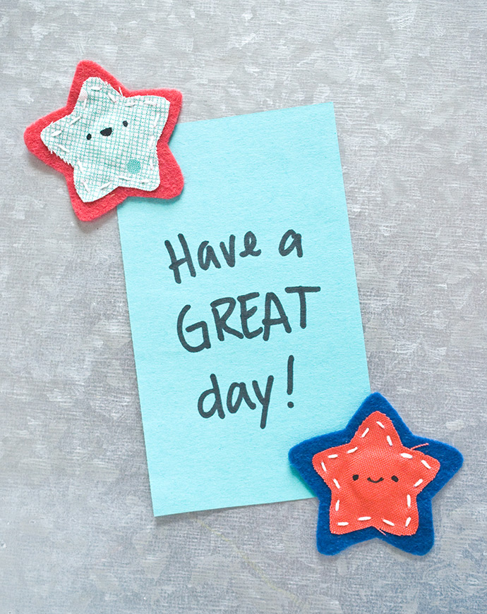 Smiling Star Felt Magnets