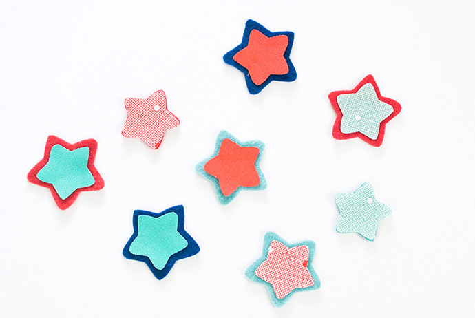 Smiling Star Felt Magnets