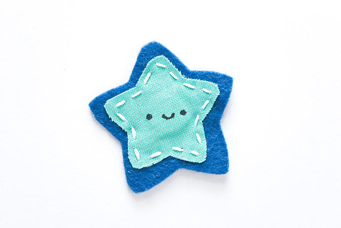 Smiling Star Felt Magnets